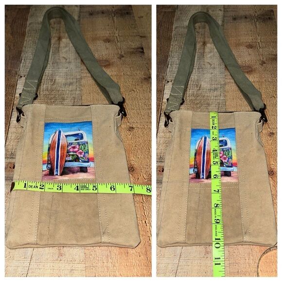 Vintage Addiction Purse/Bag Crossbody Summer Lovin Tent Recycled Military Tents - Picture 4 of 13